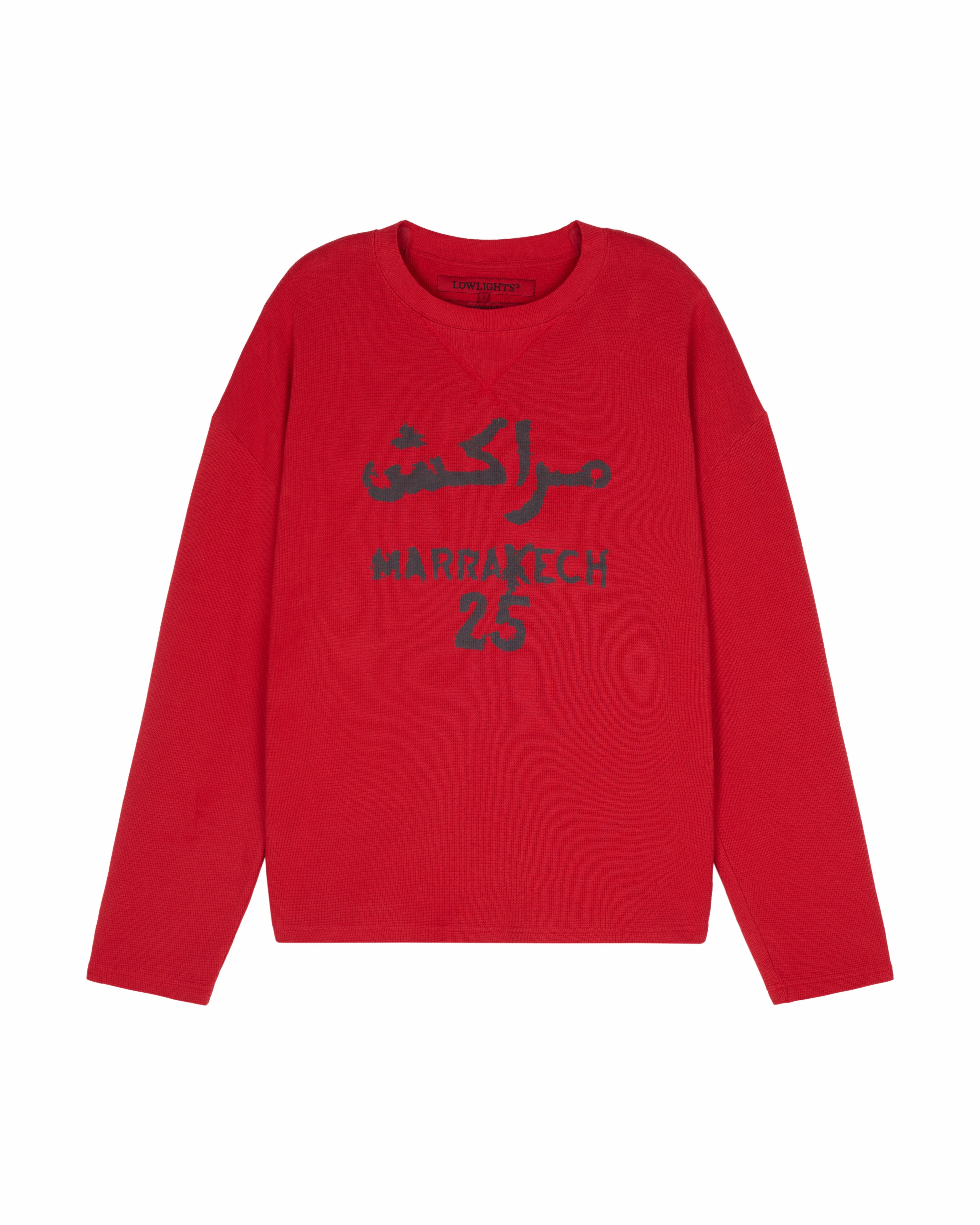 MARRAKECH 25 WAFFLE LONGSLEEVE RED