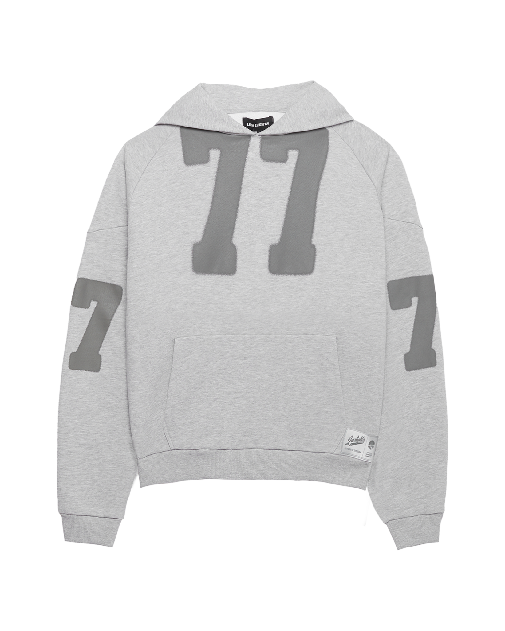 7eventy 7even raglan hoodie grey melange