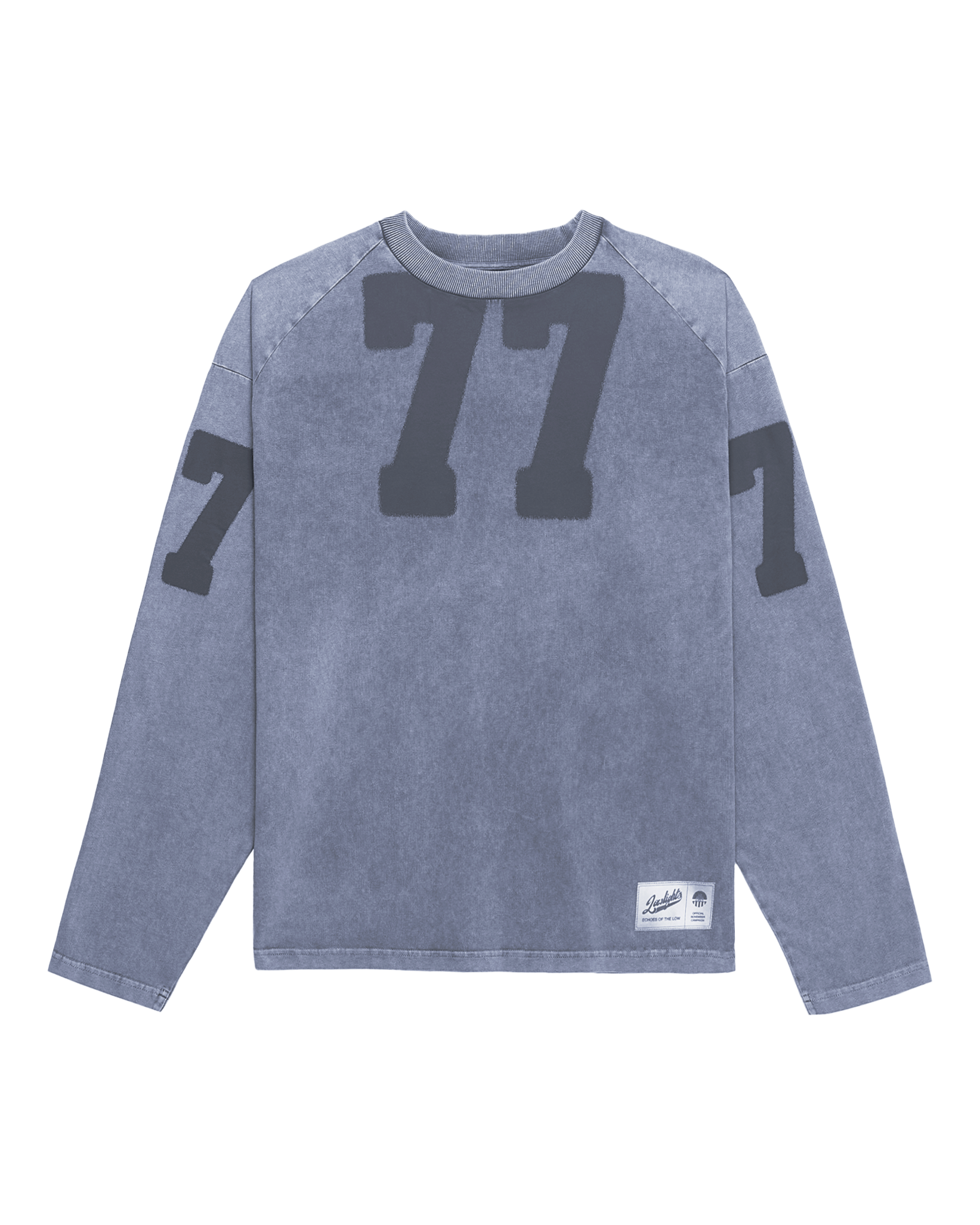 7eventy 7even raglan longsleeve midnight acid wash