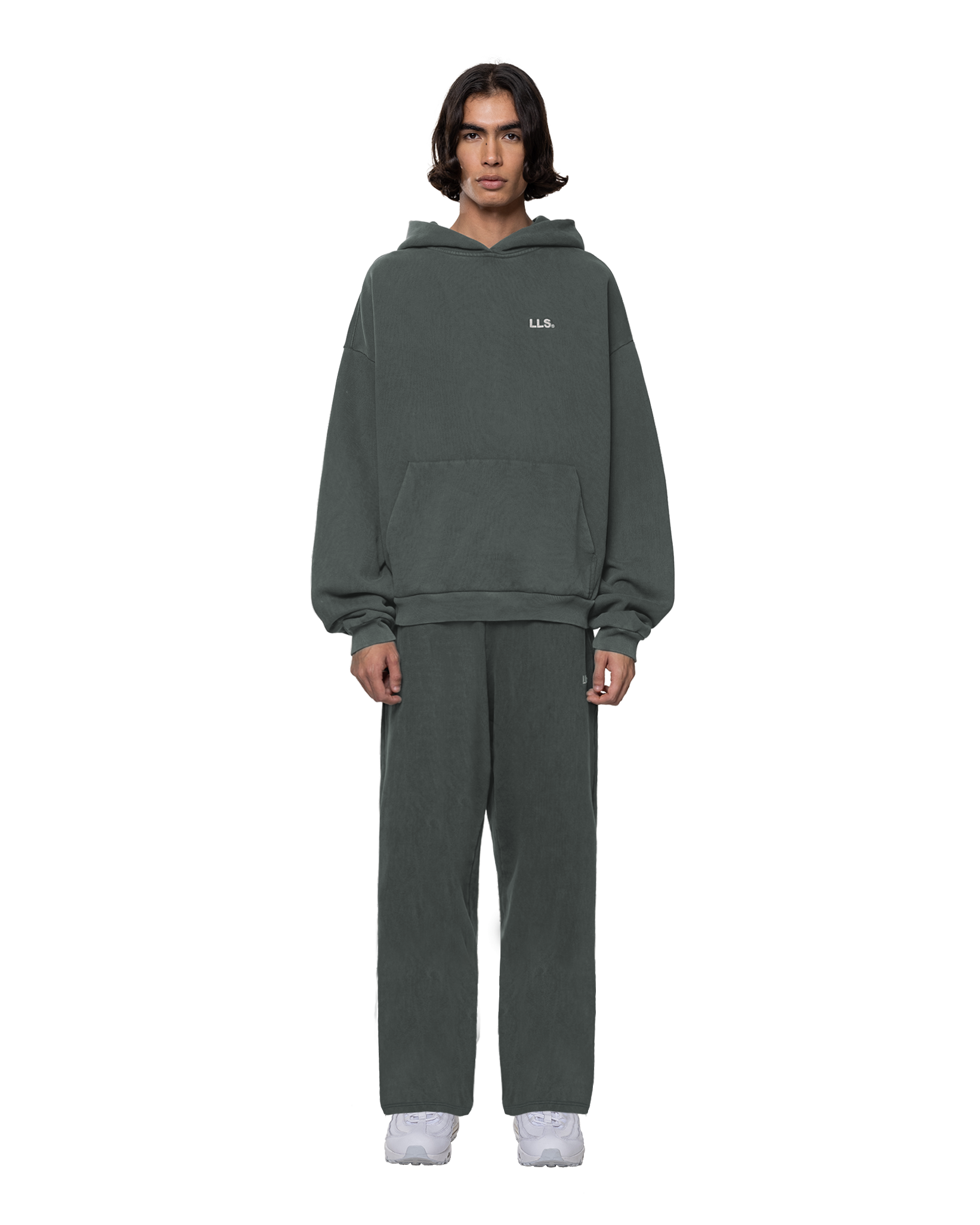 Lmnts hoodie grey stone wash