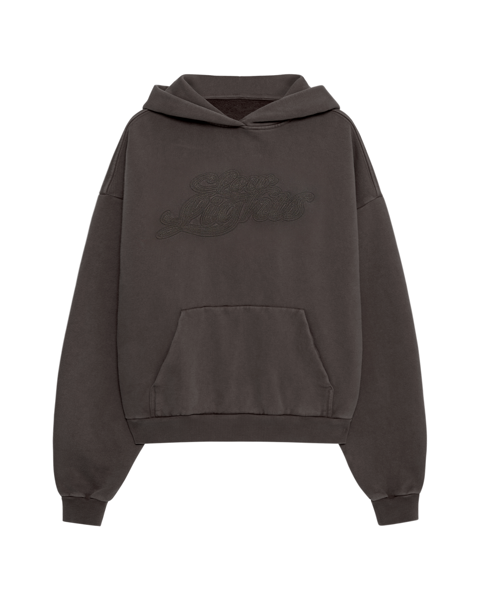 Mirage raglan hoodie cocoa acid wash