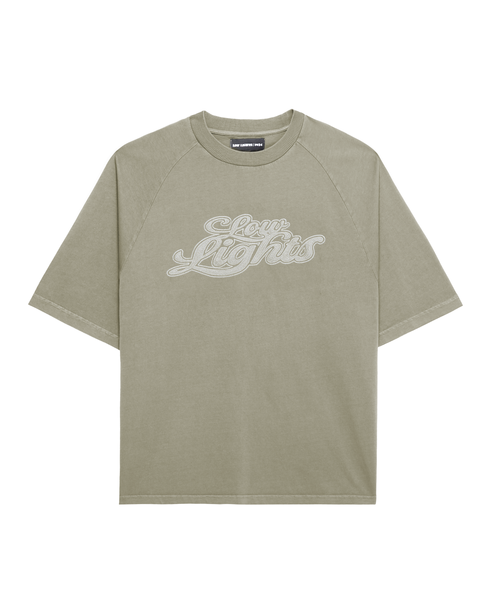 Mirage raglan tee taupe acid wash