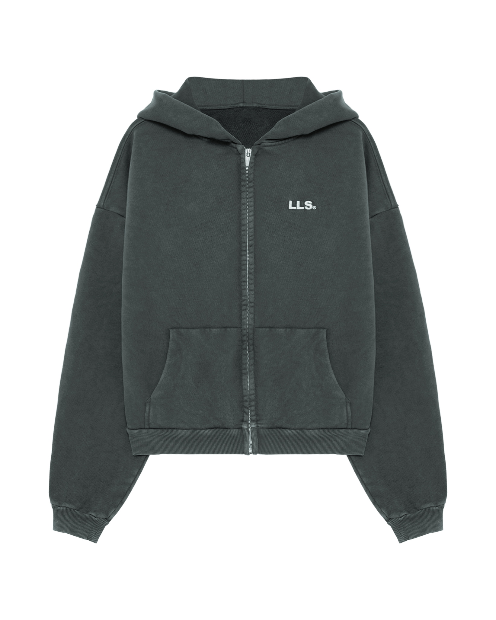Lmnts zip hoodie grey stone wash