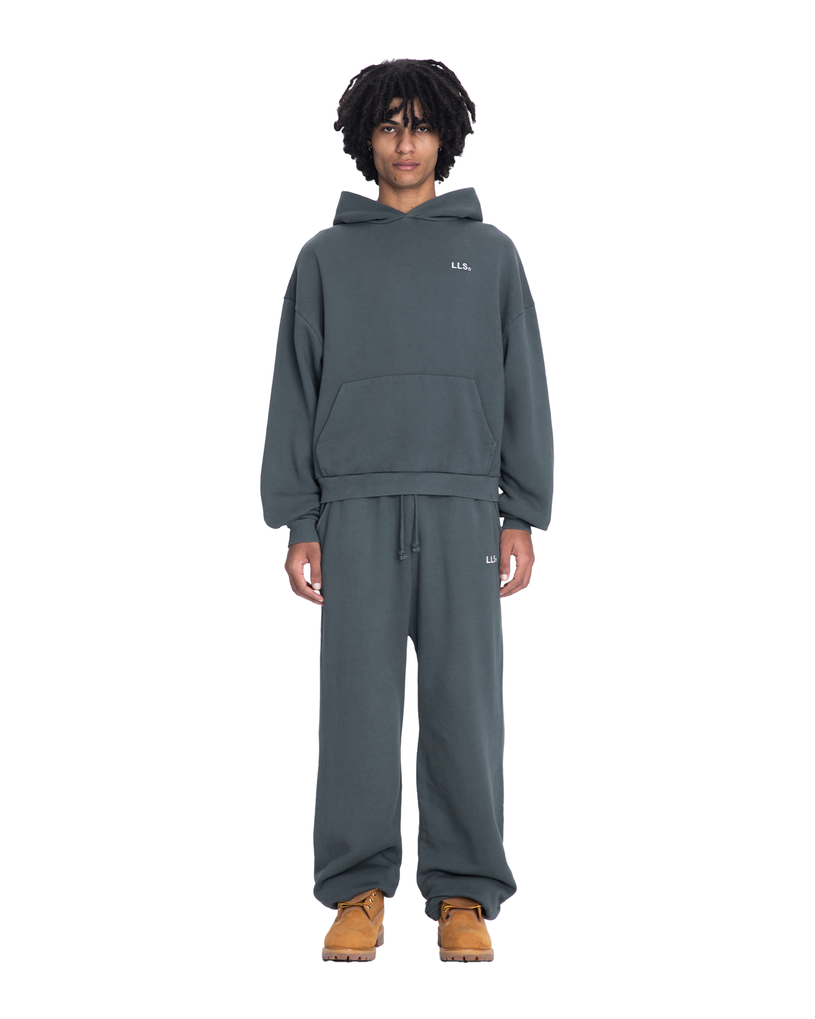 Lmnts hoodie grey stone wash