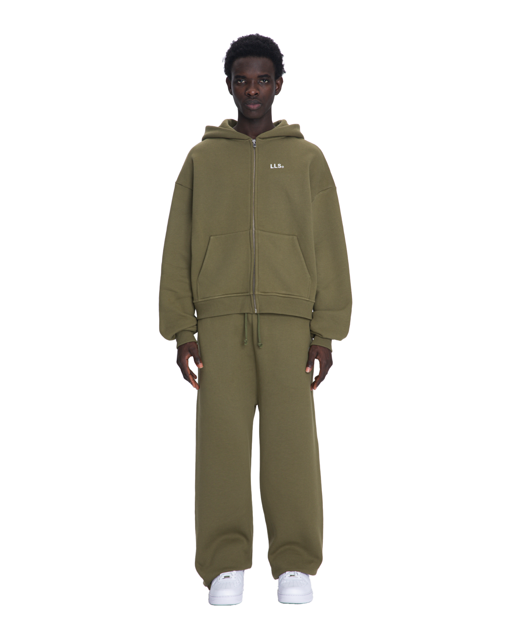Lmnts zip hoodie khaki