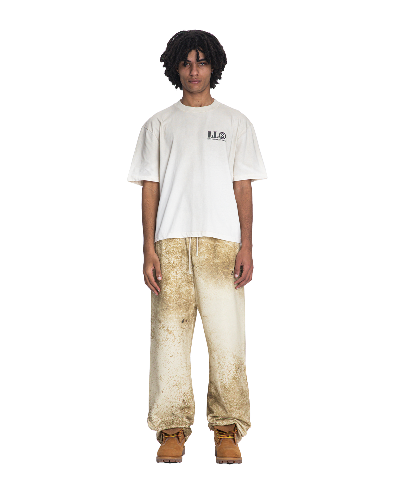 CIRCULAR TEE CREME DIRTY WASH