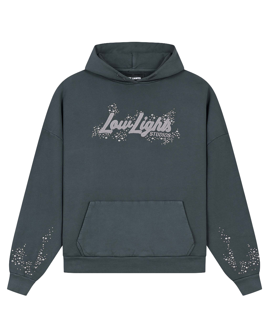 Studded Hoodie Dark Grey