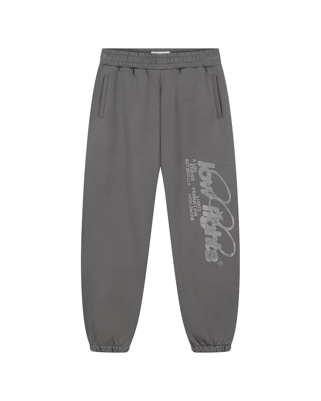 Rhine Stone Ring Logo Jogger Dark Grey