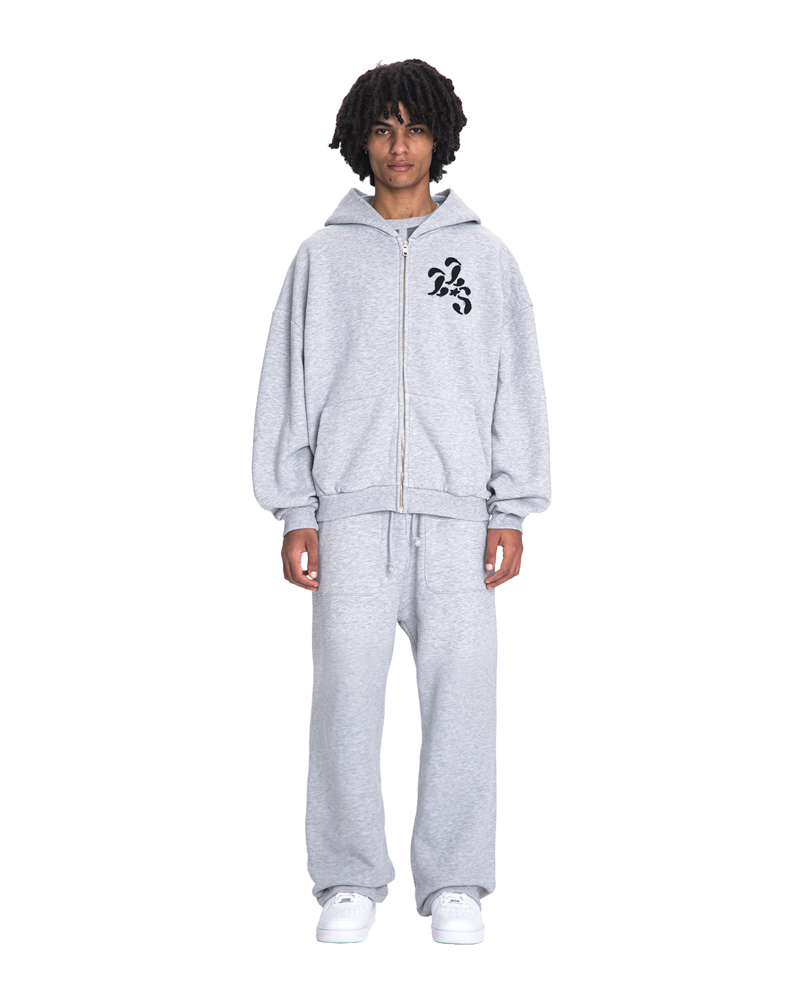 Lum-star zip-hoodie grey melange