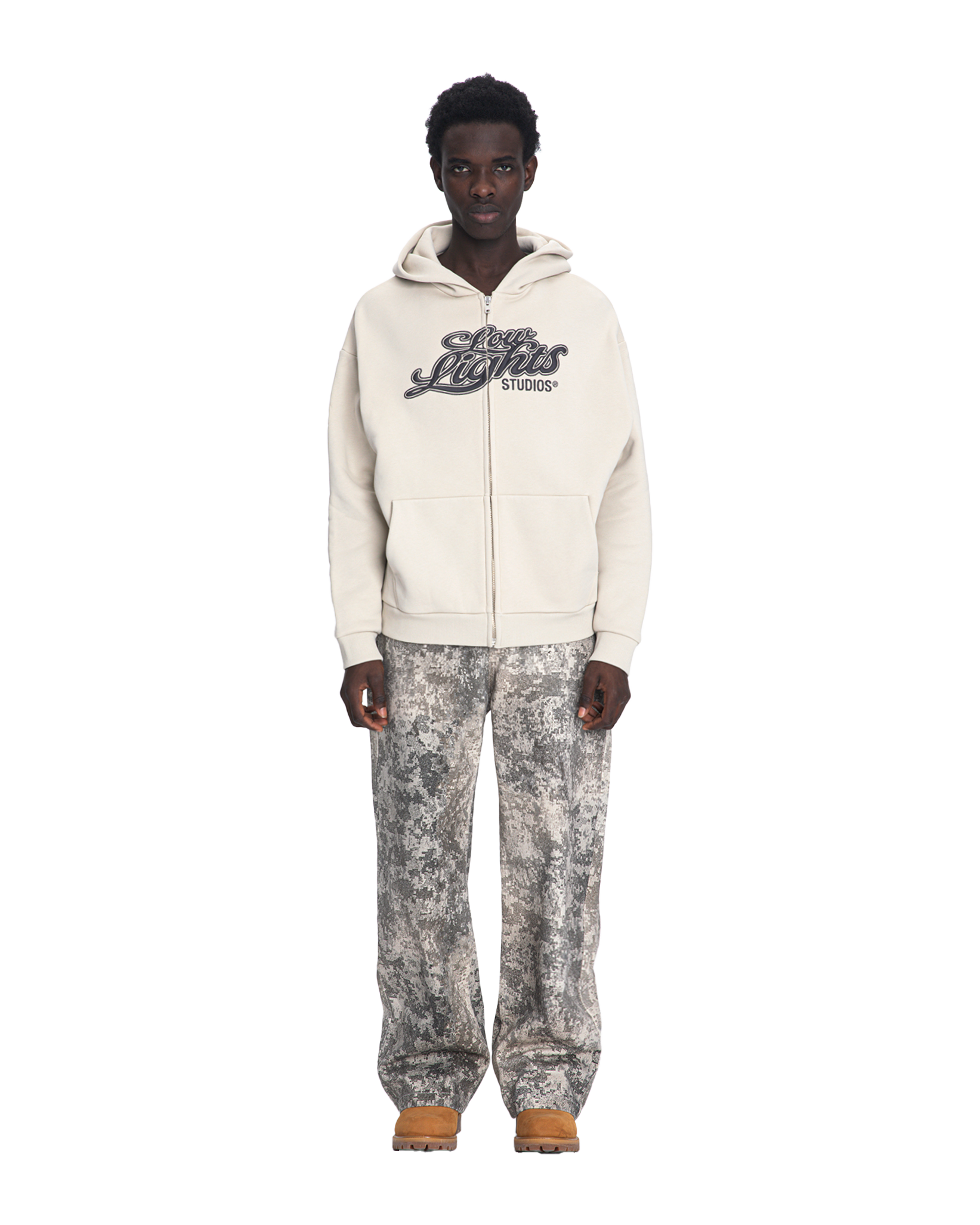 Mirage zip hoodie beige