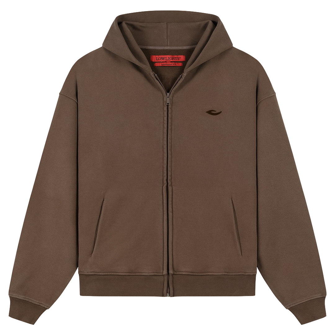 CORE ZIP HOODIE DARK EARTH