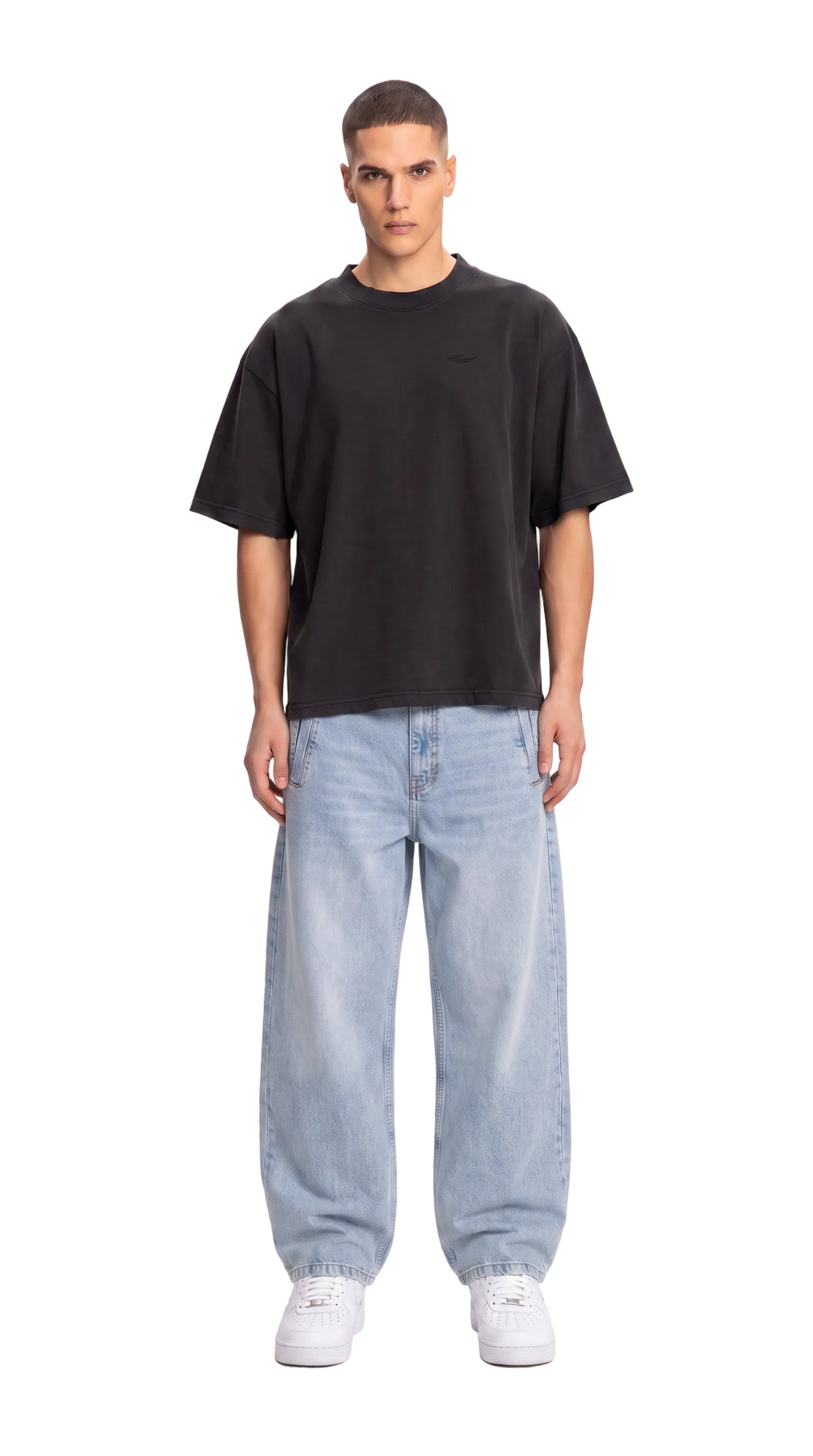Baggy Denim Washed Blue