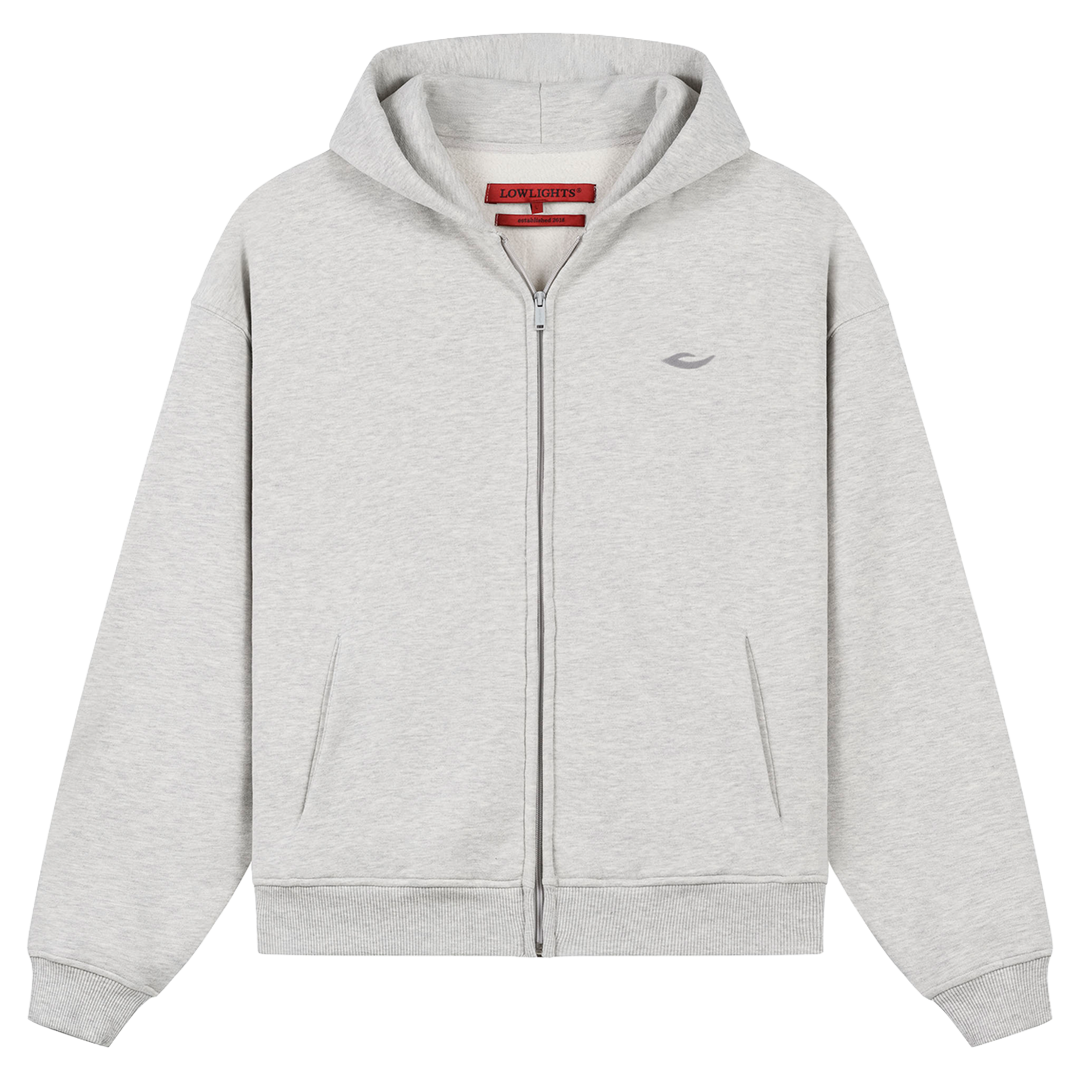 CORE ZIP HOODIE HEATHER GREY