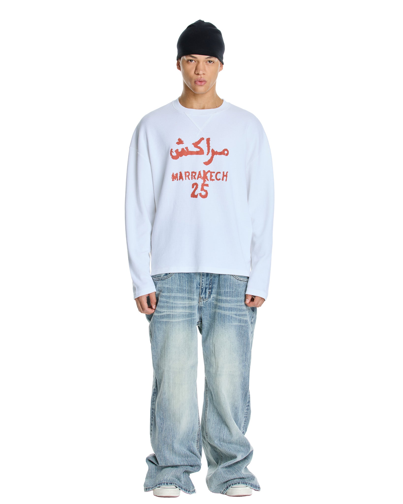 MARRAKECH 25 WAFFLE LONGSLEEVE ECRU