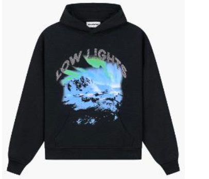 Arctic Mountain Hoodie Black