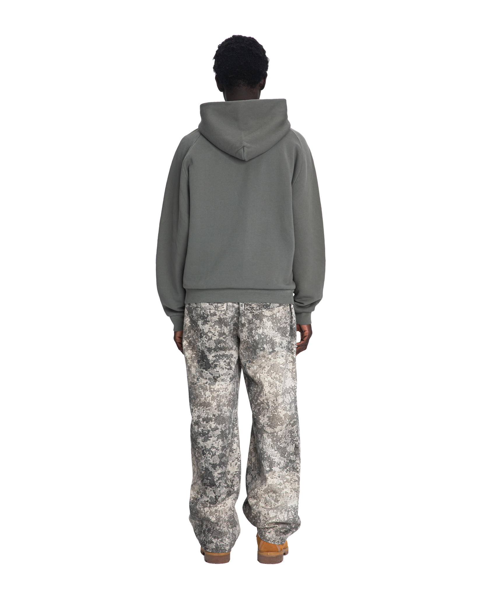 Mirage raglan hoodie graphite acid wash