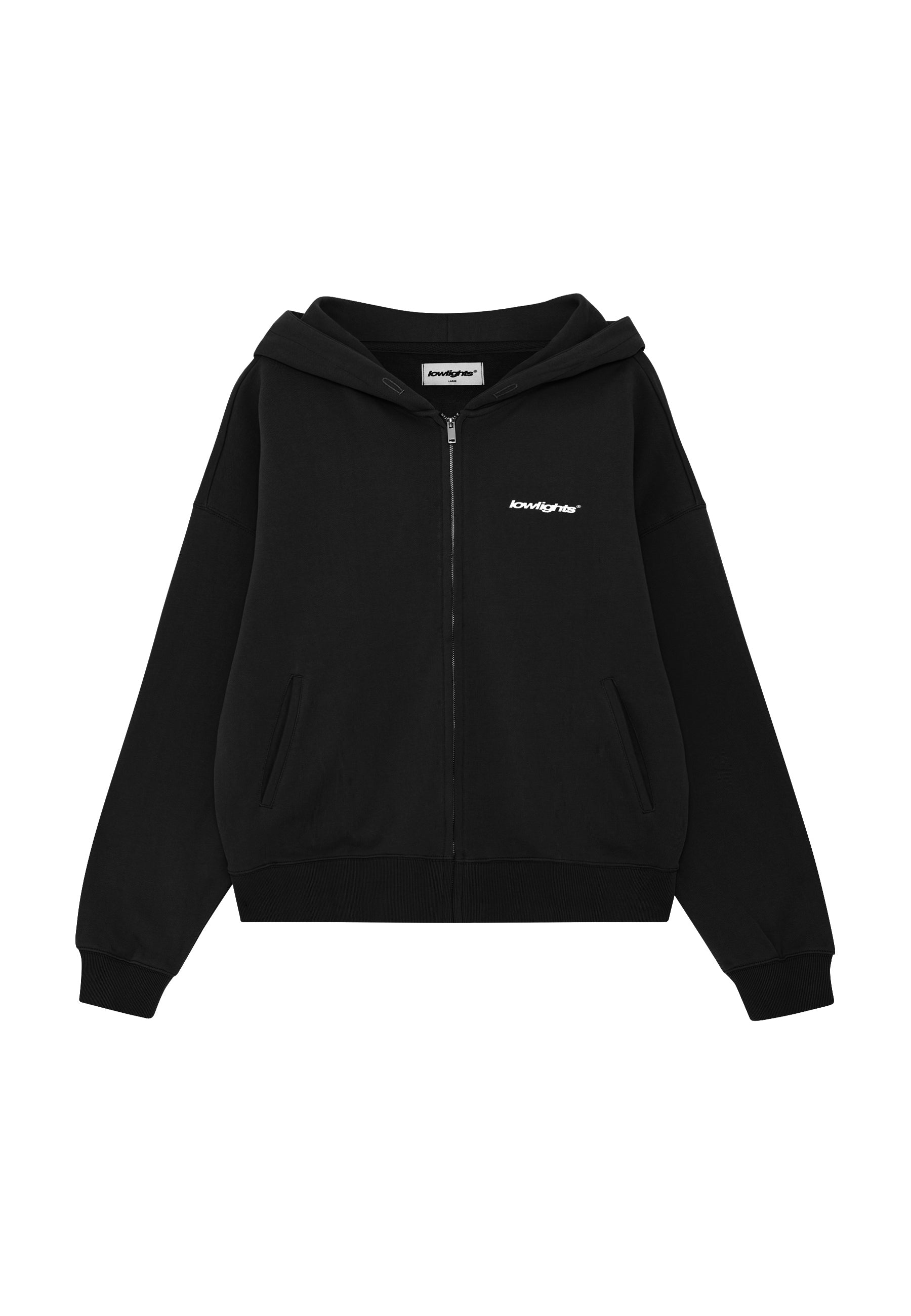 BASIC ZIP HOODIE BLACK