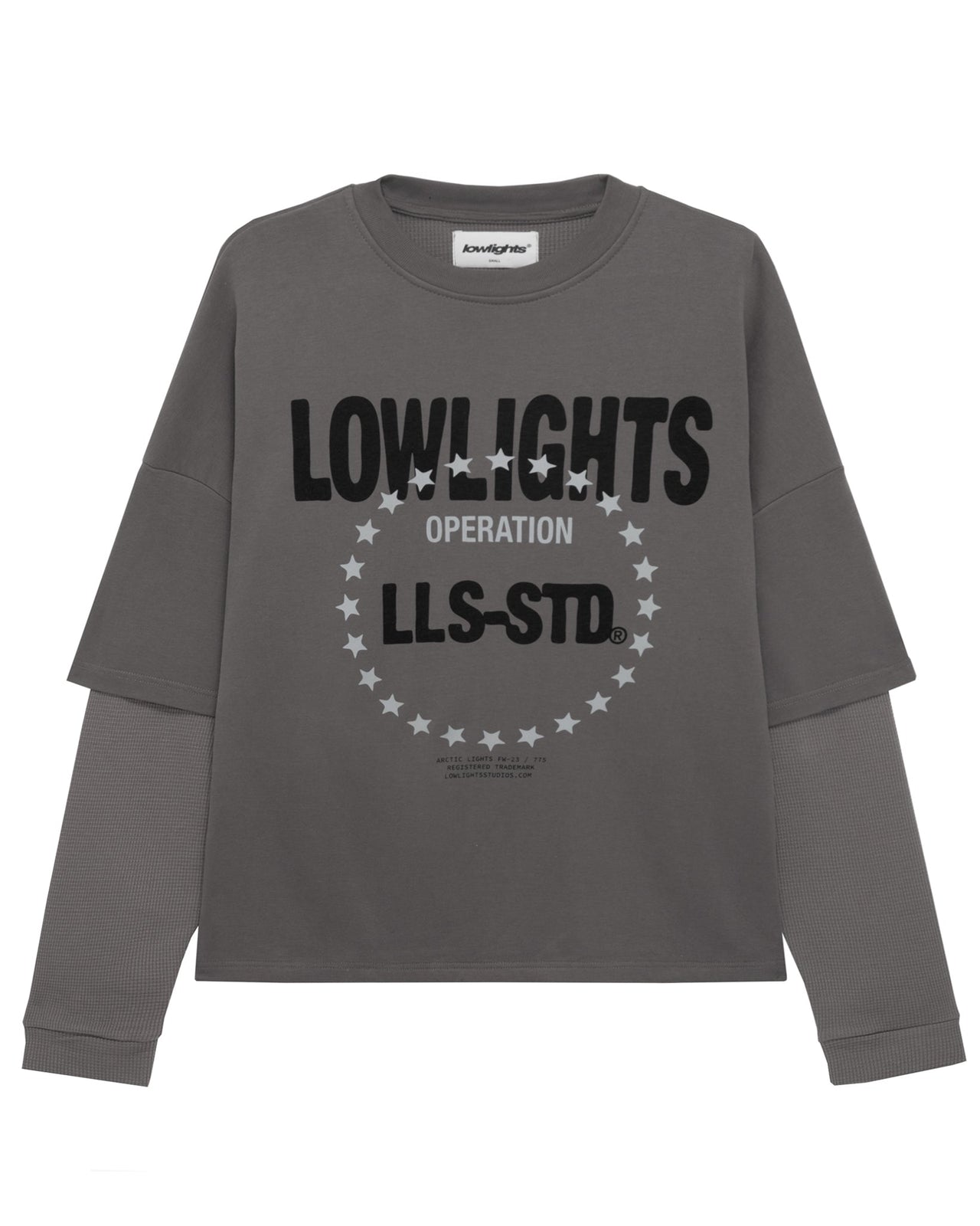 LL OPS WAFFLE LONGSLEEVE ANTHRACITE