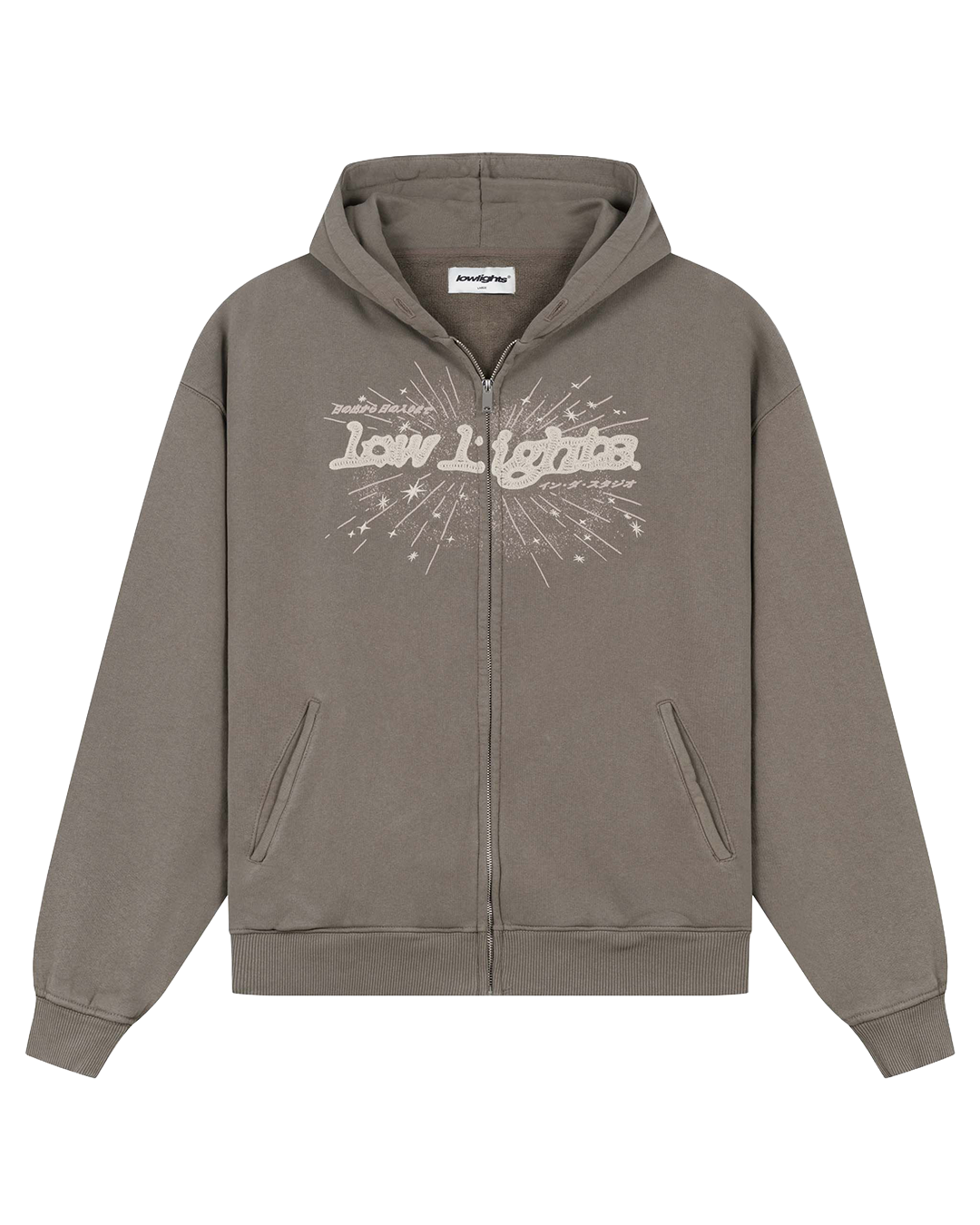 Hanabi Zip Hoodie wolve Grey