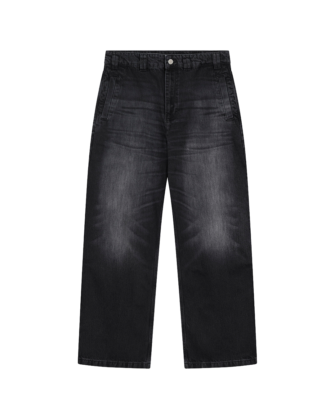 Baggy Denim Washed Dark Grey