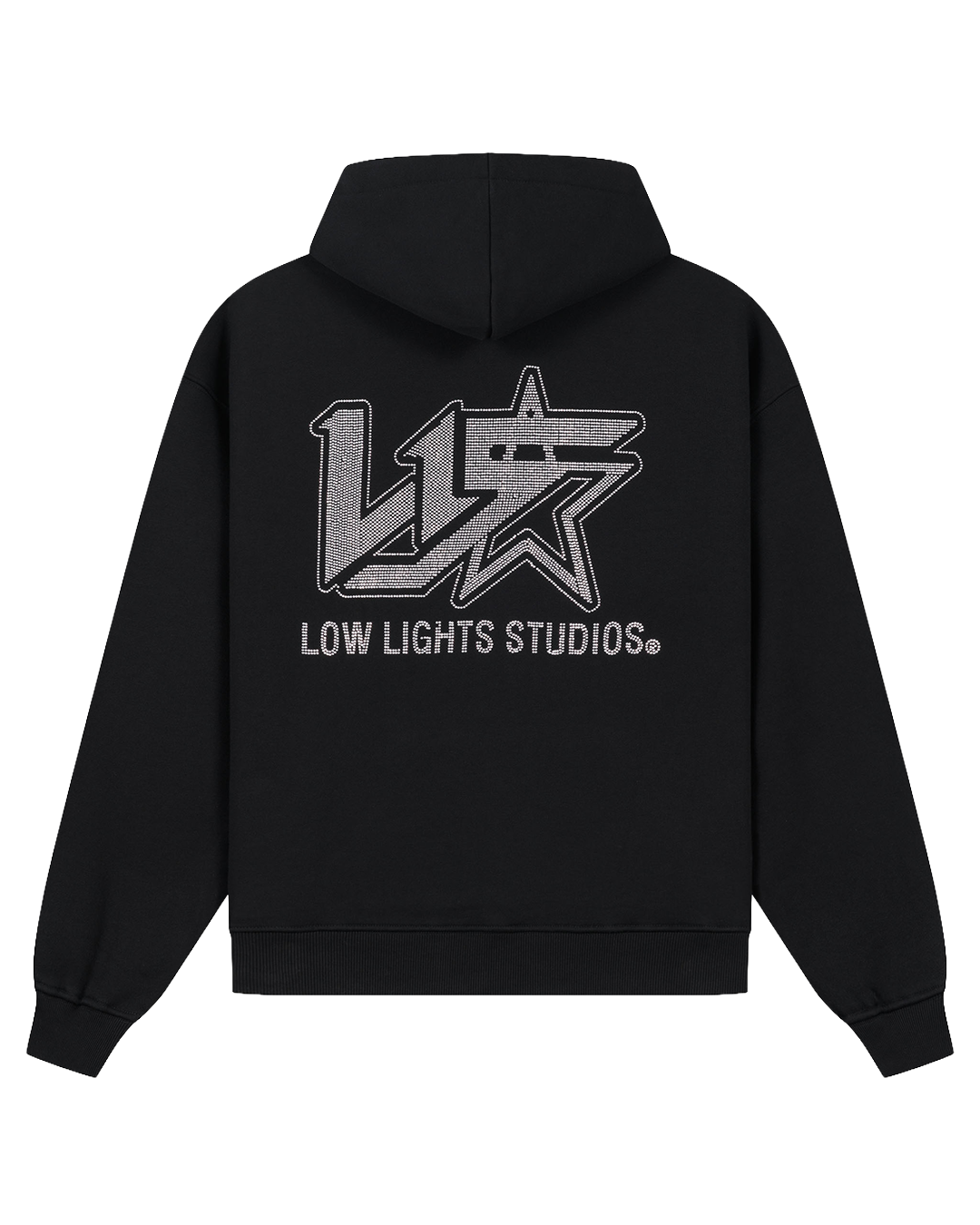 RSR Rhine Stone Hoodie Black