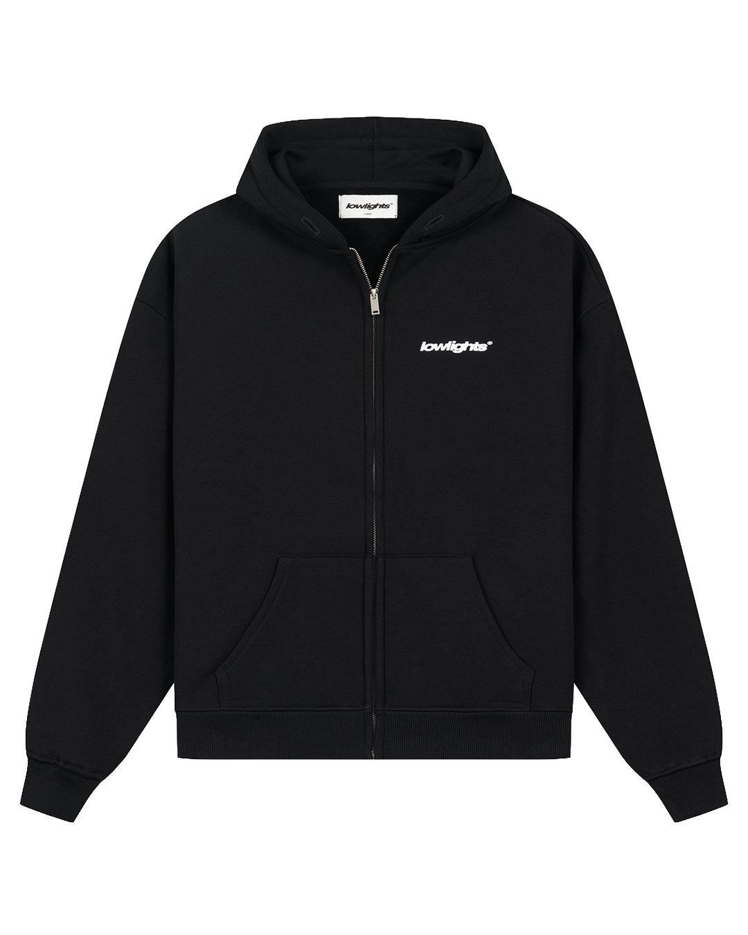 Basic Zip Hoodie black