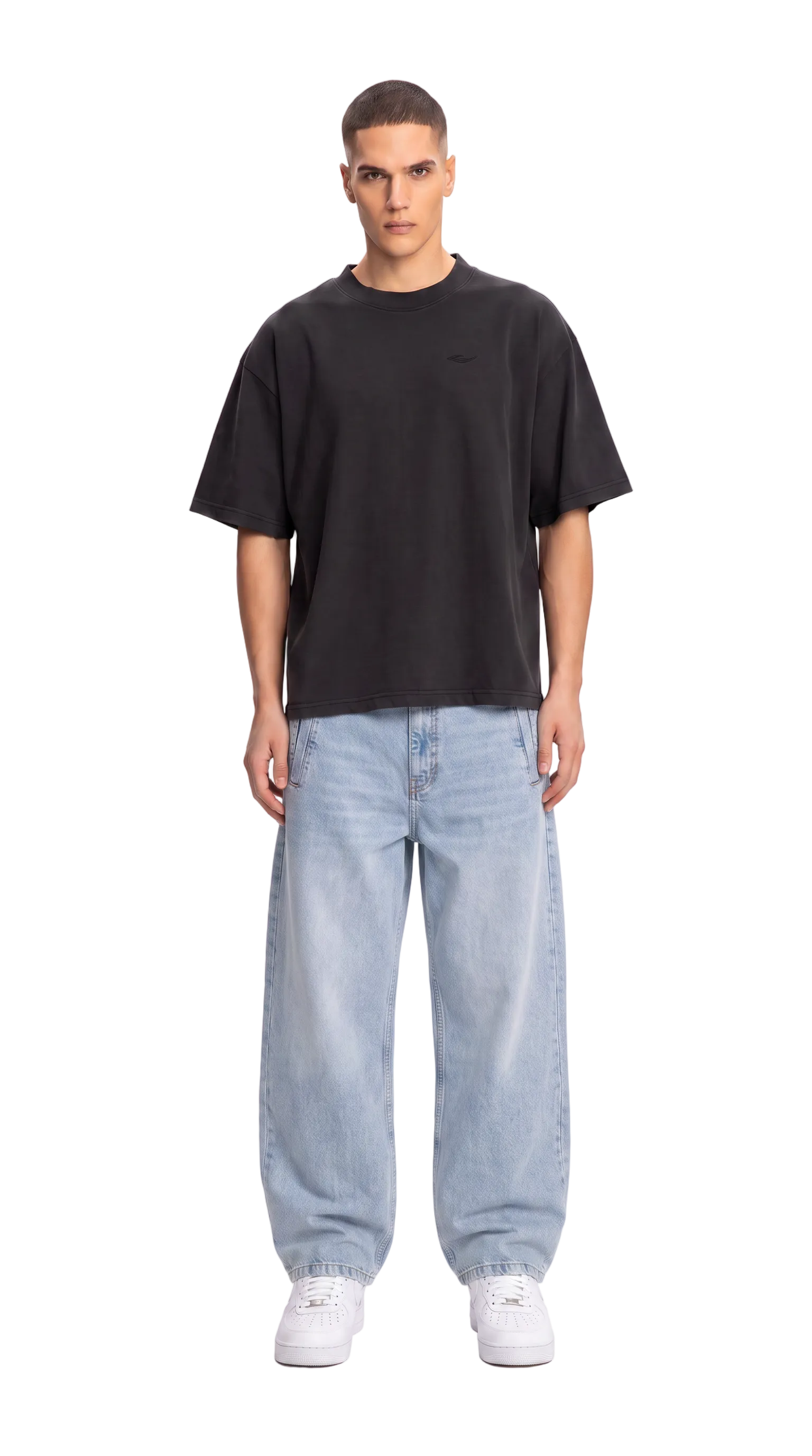 Baggy Denim Washed Blue