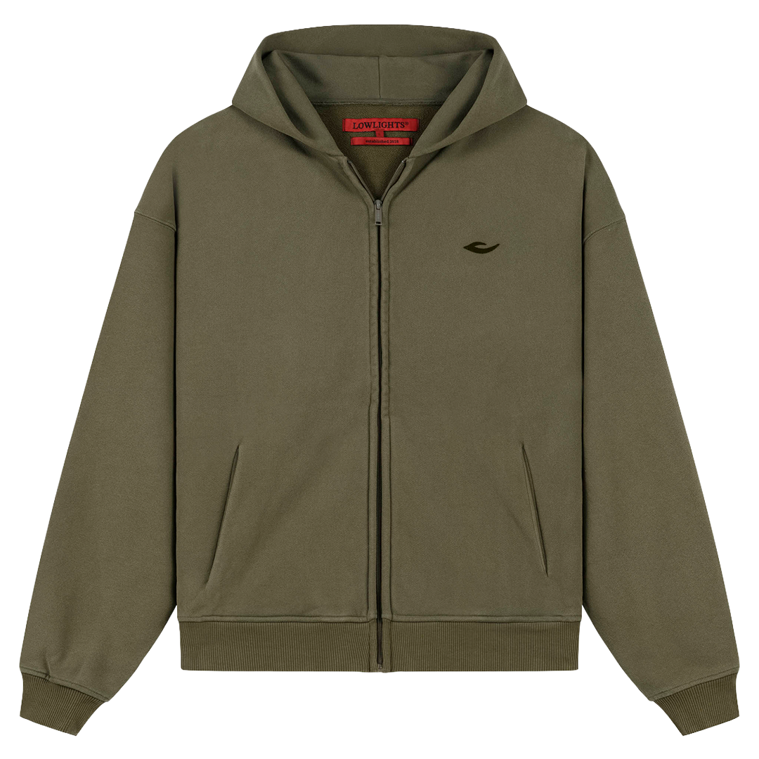 CORE ZIP HOODIE TEA LEAF